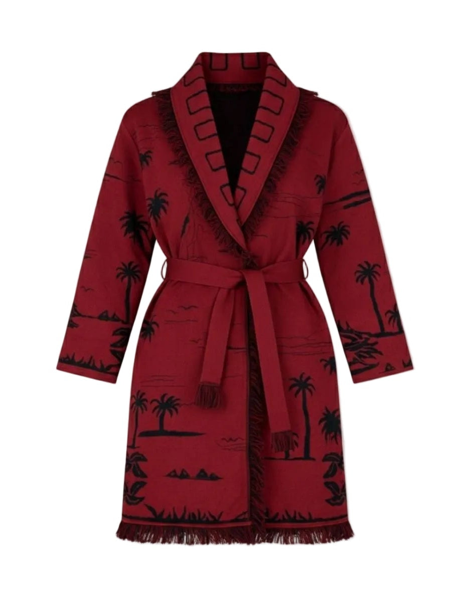 Burgundy Long Cardigan