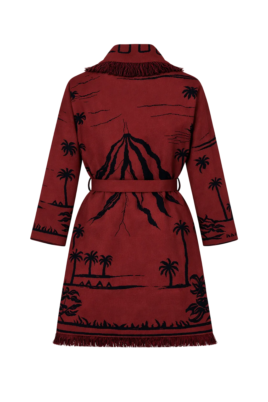 Burgundy Long Cardigan